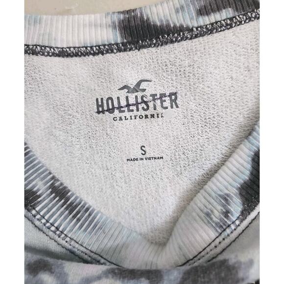 Hollister ~Woman Size S~"Alaska U.S." Blue Tie-Dye Cropped Crew Neck Sweatshirt - Picture 4 of 14